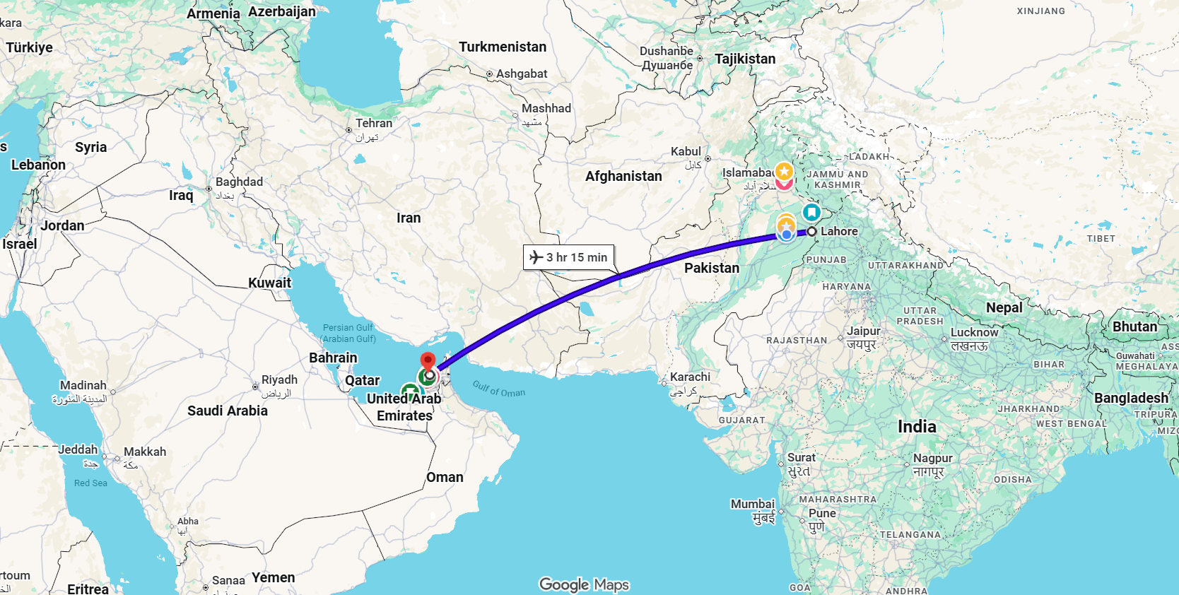 Lahore To Dubai Flights