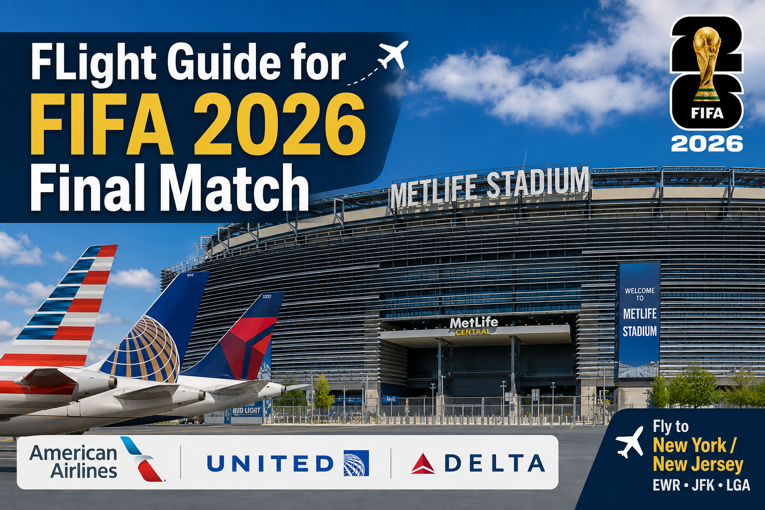Best Airports and Flights for the World Cup Final in New York / New Jersey
